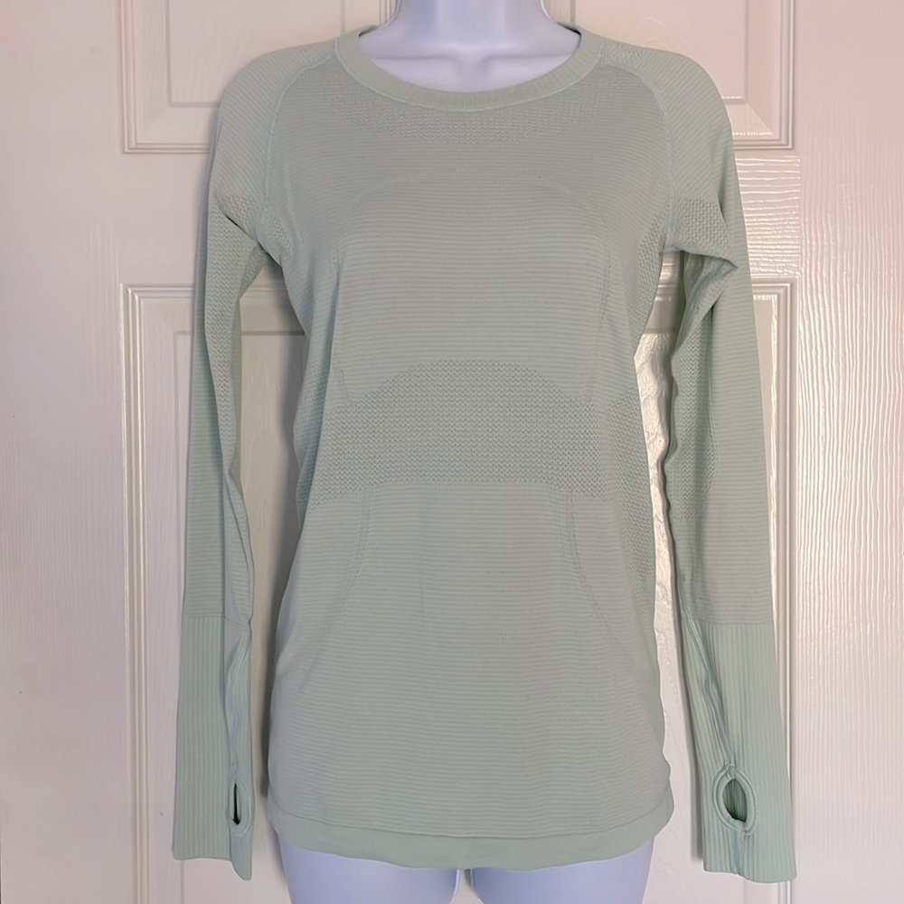 LULULEMON Swiftly Tech Long Sleeve Crew l Size: 6 l Misty Mint